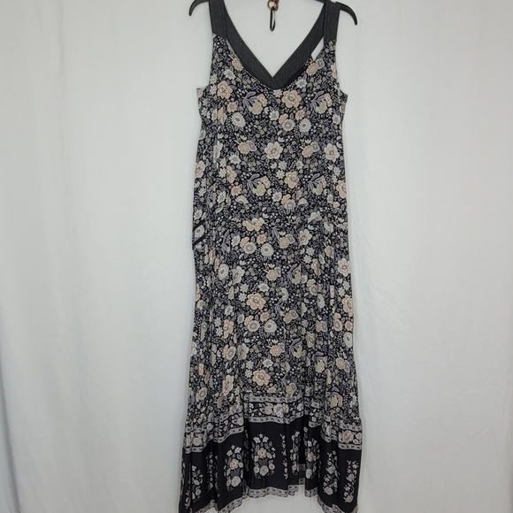 Davi & Dani Sleevelss Floral Snap-Front A-Line Ankle Length Maxi Dress - Size S - Picture 16 of 16